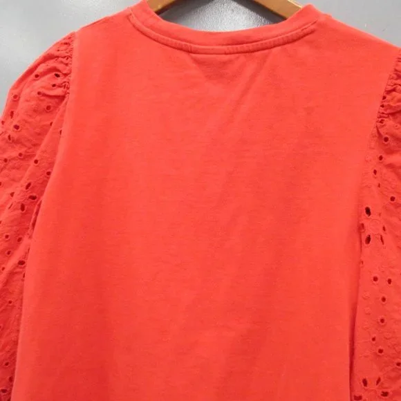 A New Day Women's Blouse Size M Red Color 3/4 Designer Sleeve Women's Blouse Top - Picture 8 of 9